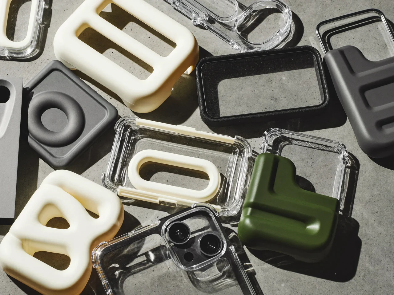 Dettaglio illustrato di materiale e lavorazione per accessori protettivi